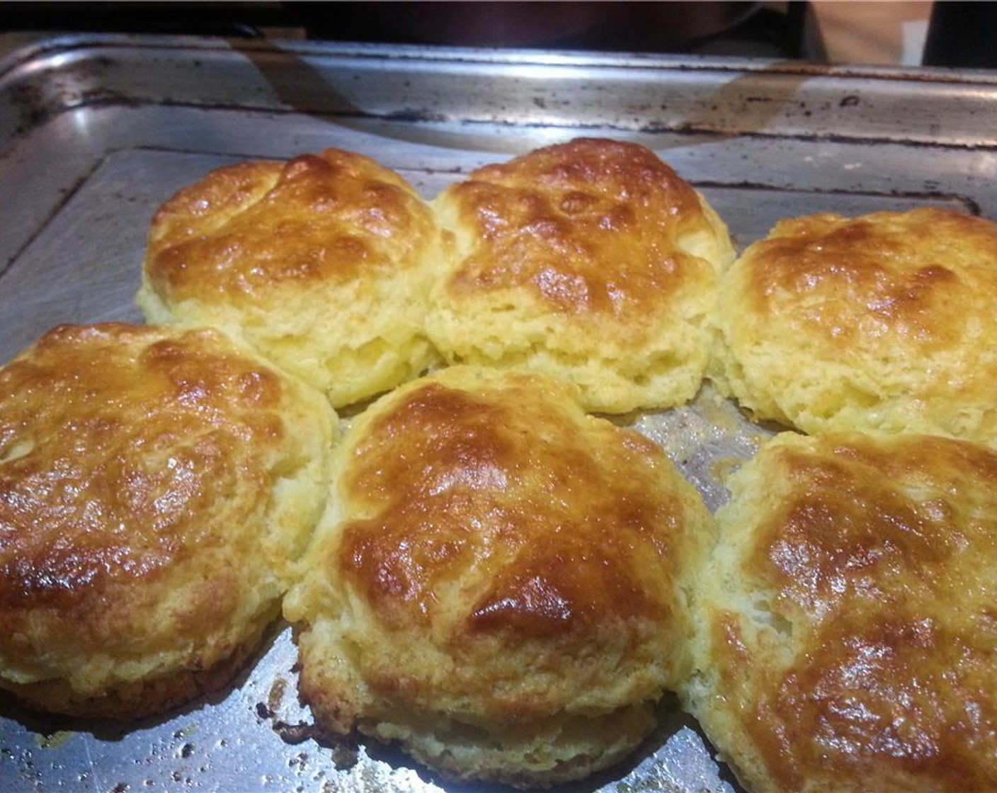 step 10 Place the biscuits on a baking sheet and brush with a bit of egg wash. Place them so they are just touching. Bake for 15 to 20 minutes until biscuits are nice and golden on top.