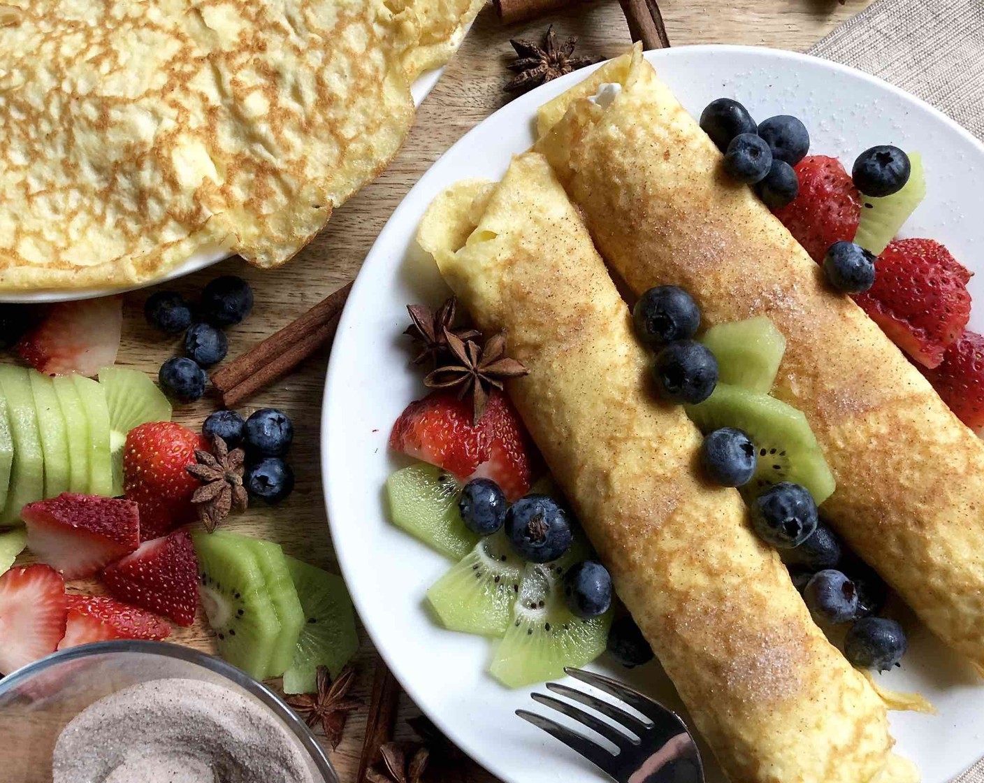 step 10 Stack the crepes one on top of the other. Let them cool, then lightly cover them and place them in the refrigerator or use them right away.