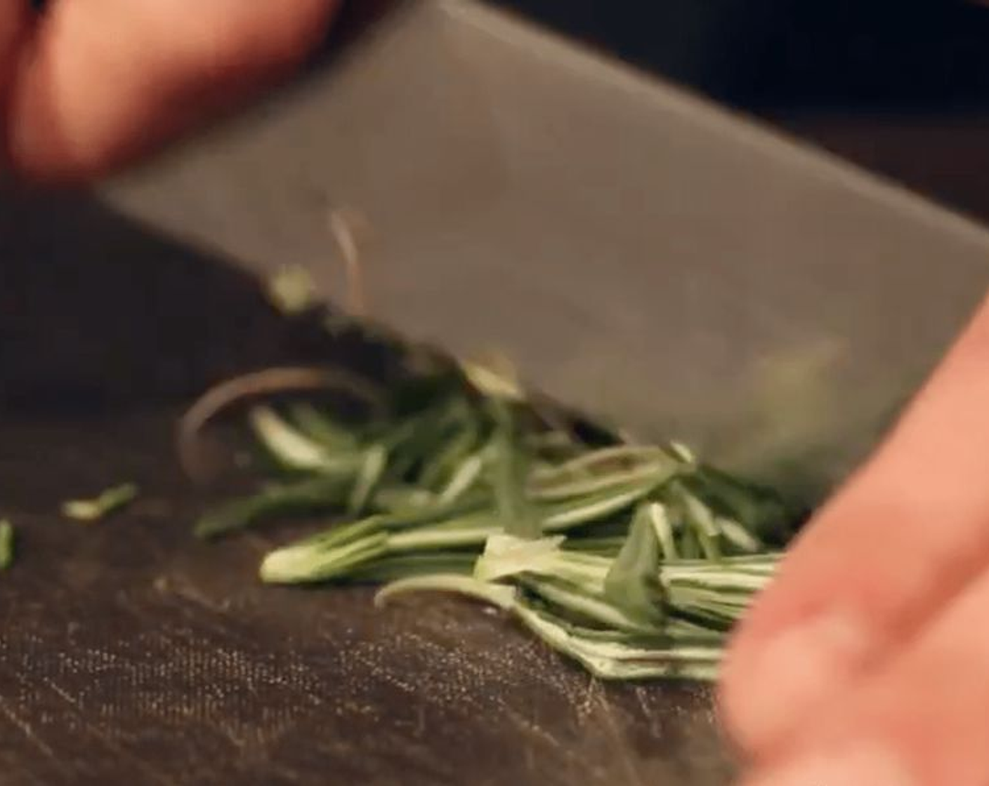 step 15 De-stem and chop the Fresh Rosemary (1 sprig).