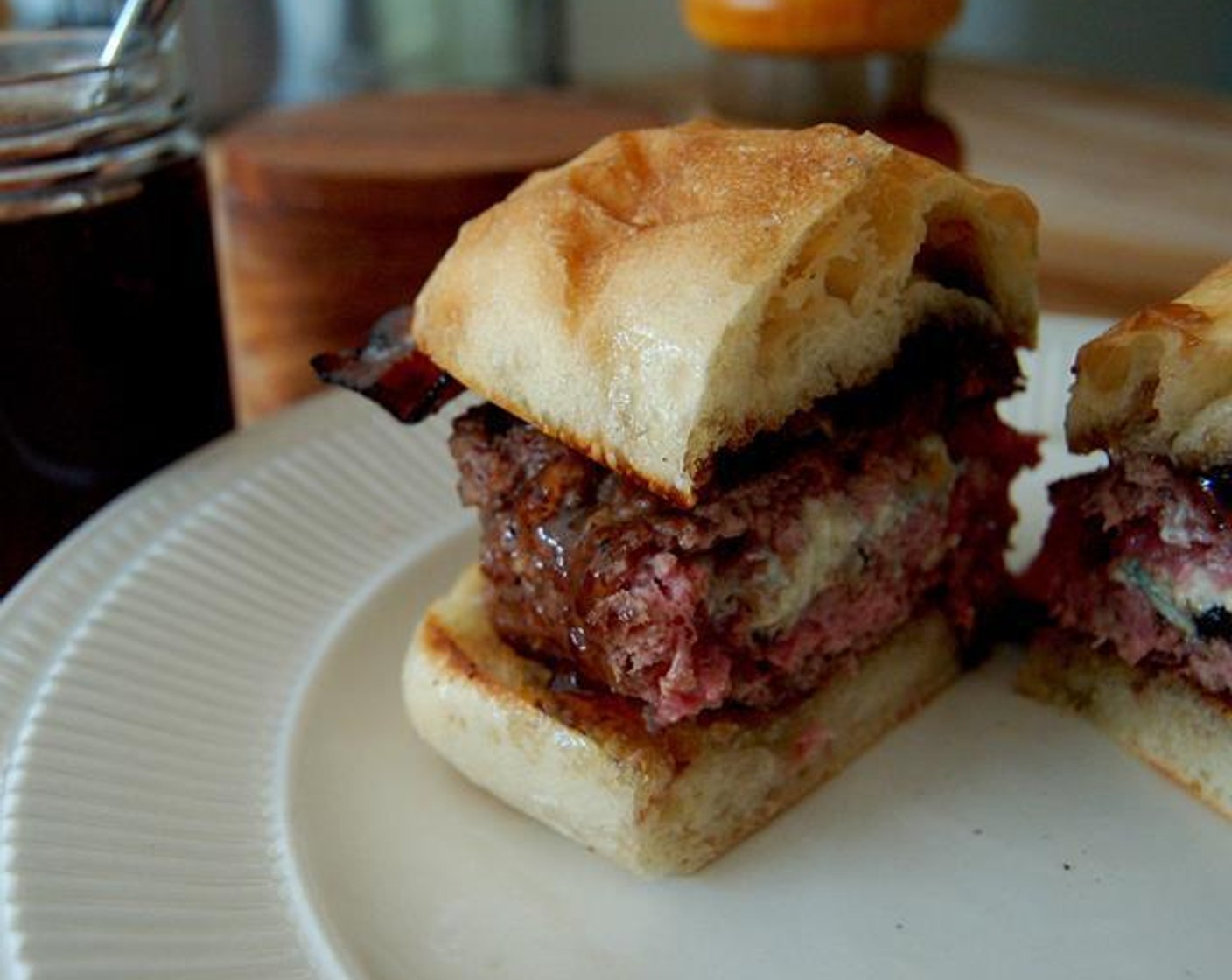 Pub Burger with Pomegranate Spread