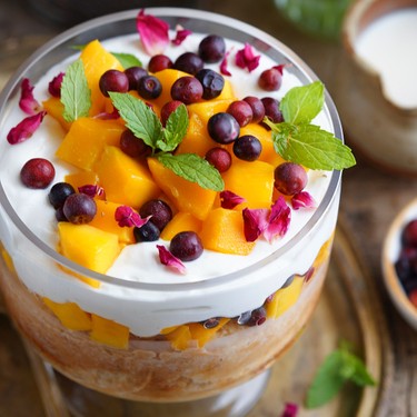 Eggless Mango Phalsa Tres Leches Cake Recipe | SideChef