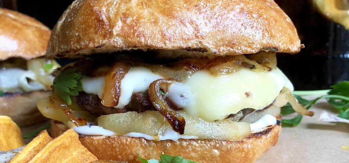 Camembert Burgers with Sautéed Apples Recipe | SideChef