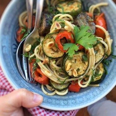 Mediterranean Roasted Vegetables Spaghetti Recipe | SideChef
