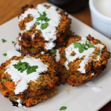 Curried Carrot & Zucchini Fritters Recipe | SideChef