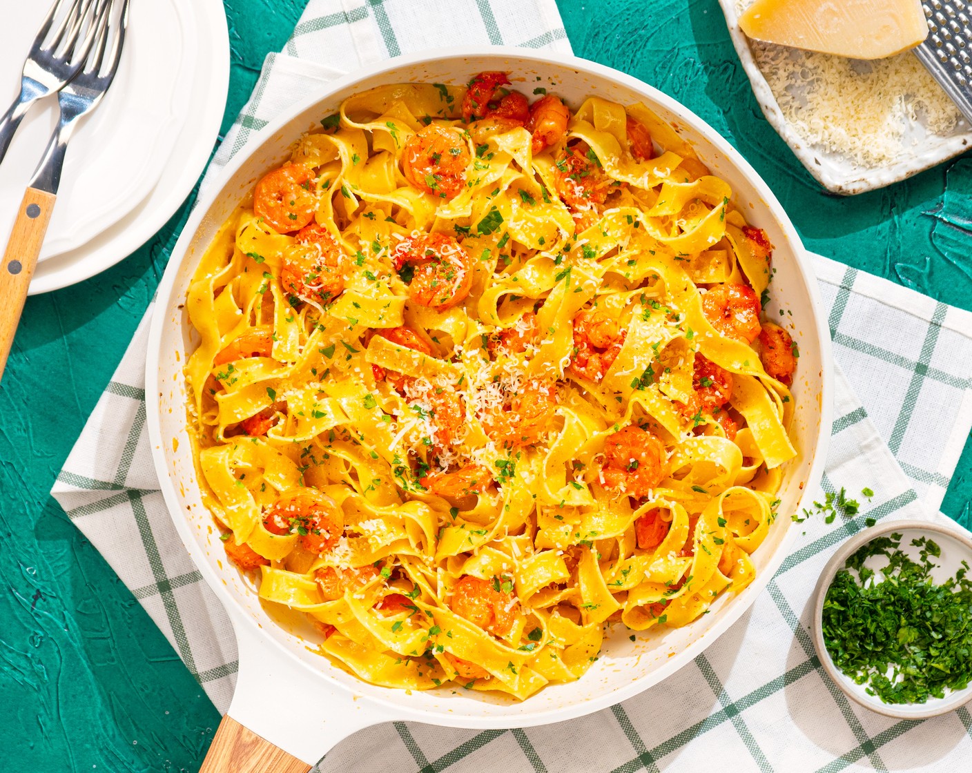 Cajun Parmesan Shrimp Pasta