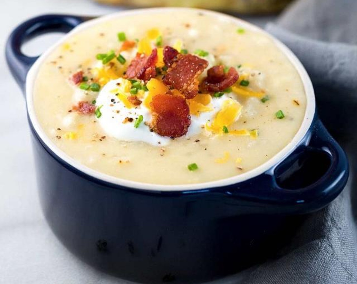 Loaded Baked Potato Soup with Bacon