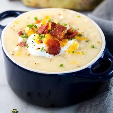 Loaded Baked Potato Soup with Bacon Recipe | SideChef