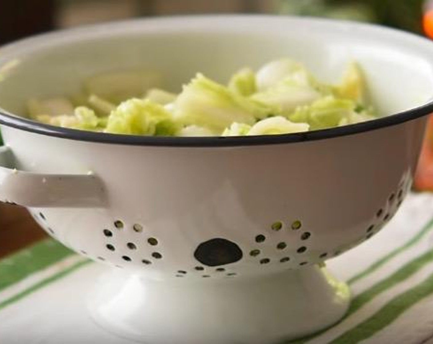 step 3 Rinse cabbage under cool water and drain well.