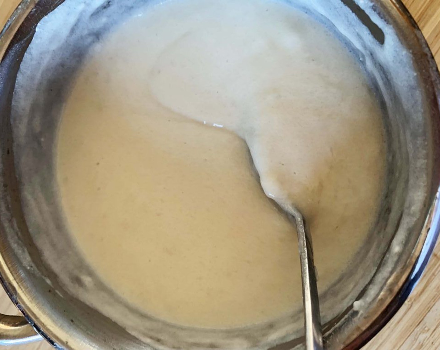 step 2 In a saucepan, dissolve Xanthan Gum (1/2 tsp) and Agar-Agar Powder (1/8 tsp) into a small quantity of milk. Then pour the rest of the milk and add the Maple Syrup (1 Tbsp). Bring to a gentle boil, stirring constantly until it starts to thicken.
