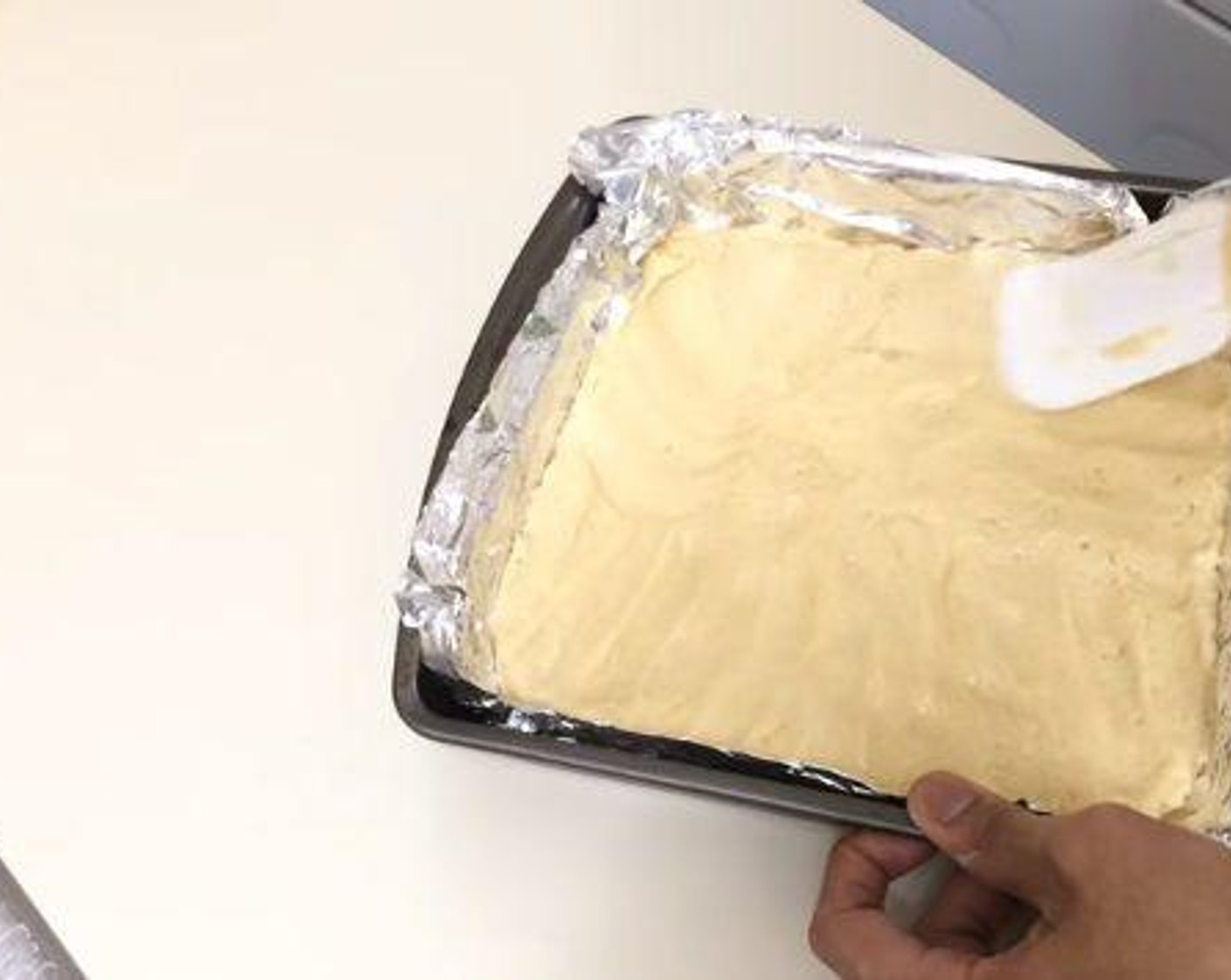 step 2 Add in the Vanilla Extract (1 tsp) and All-Purpose Flour (2 cups) and mix everything together. Then put the batter into a baking pan and make some holes using a fork. Bake under 350 degrees F (180 degrees C) for about 20 minutes.