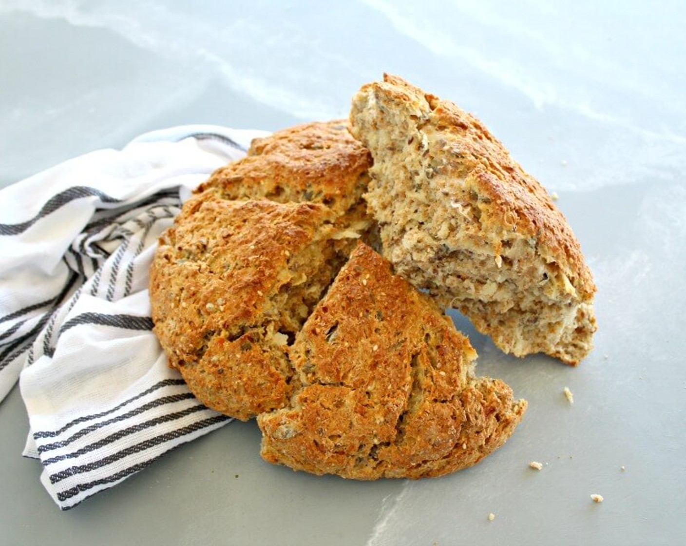 No Knead Multi-Seed Potato Bread