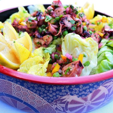 Butter Lettuce & Marinated Octopus Recipe | SideChef