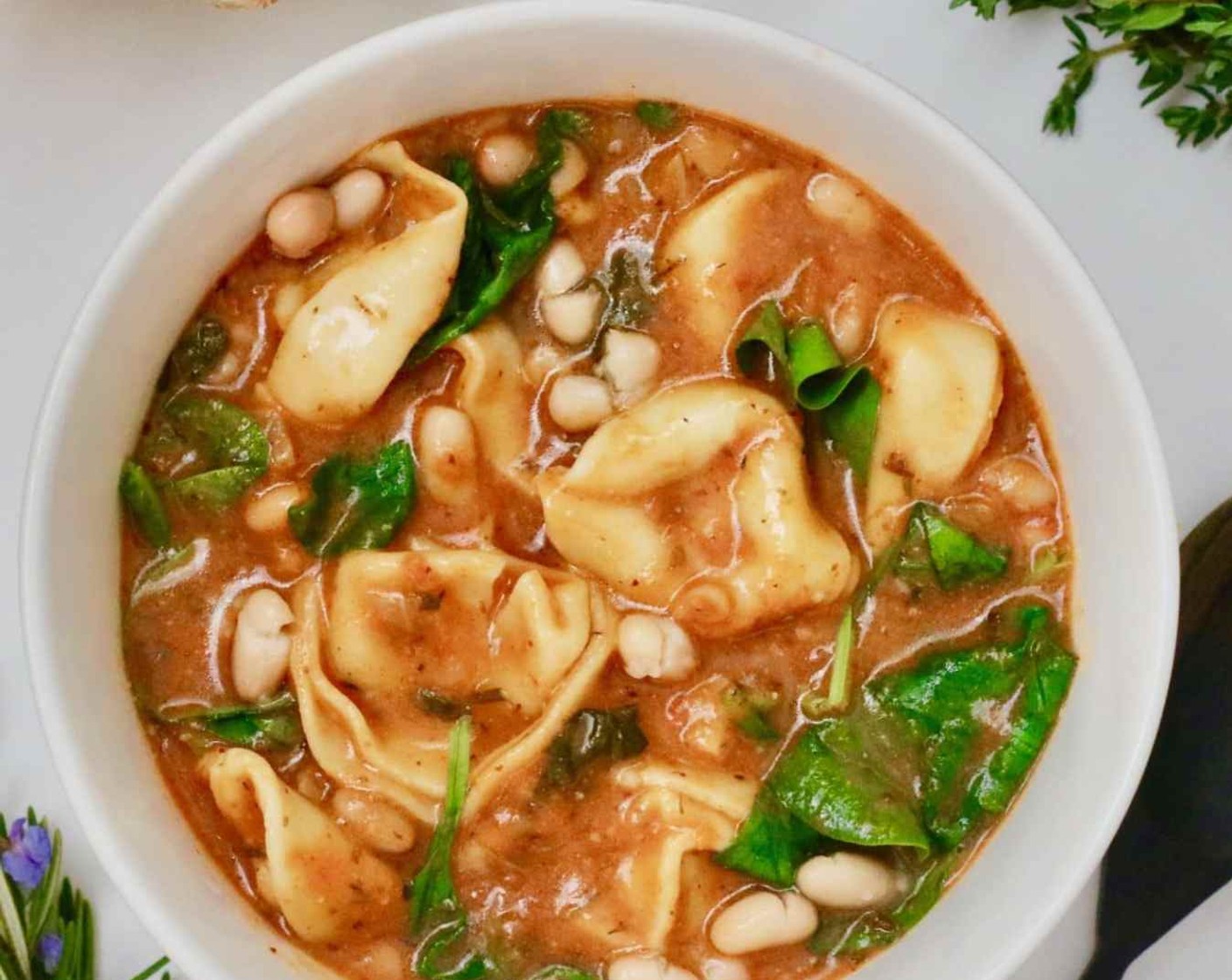 Vegan Creamy Tortellini Soup