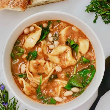 Vegan Creamy Tortellini Soup Recipe | SideChef