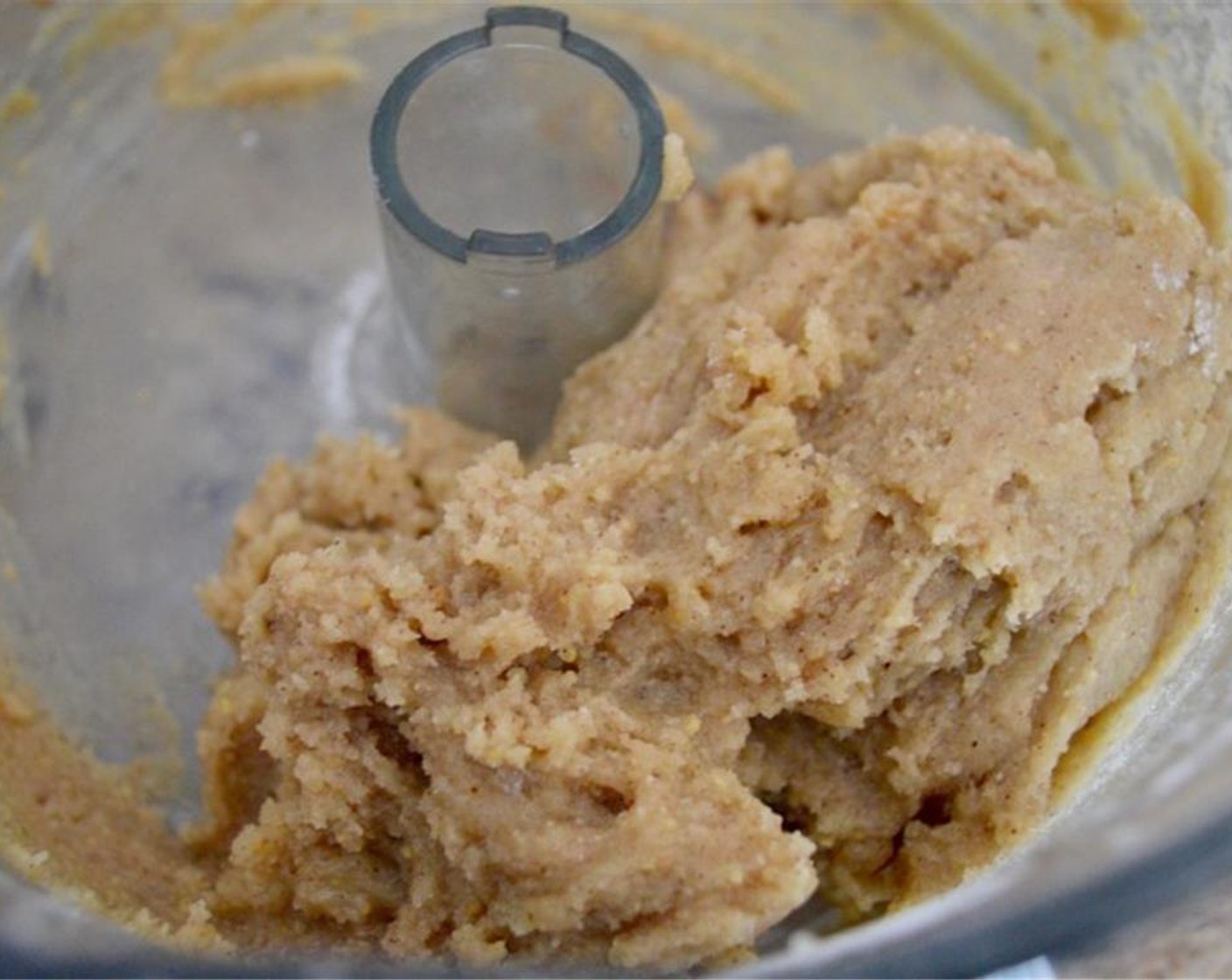 step 4 Lastly, add the All-Purpose Flour (1/2 cup), Simply Organic Cinnamon, Ground (1/2 tsp), Ground Nutmeg (1/2 tsp), and Baking Powder (1/4 tsp) and pulse them in just until they disappear.