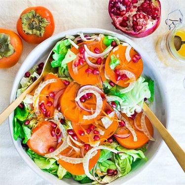 Persimmon Fennel Pomegranate Salad Recipe | SideChef