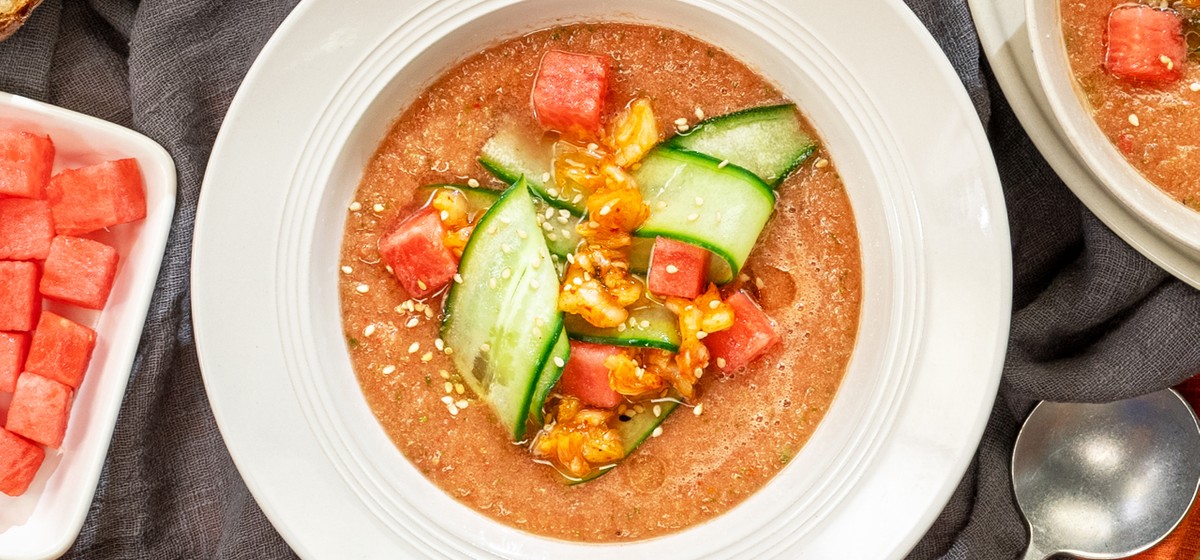 Kimchi Watermelon Gazpacho Recipe SideChef