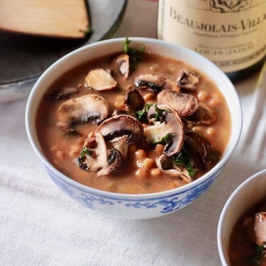 Lentil Soup with Sautéed Mushrooms Recipe | SideChef