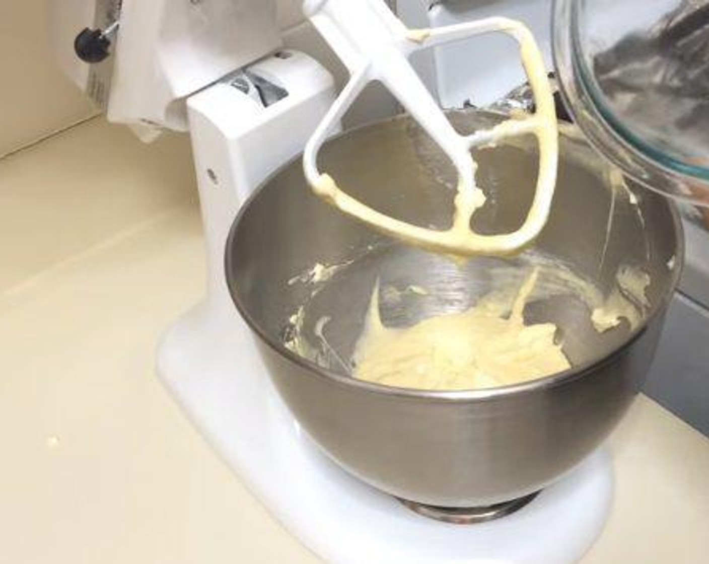 step 1 Using a stand mixer, beat together the Butter (1/2 cup) and Granulated Sugar (3/4 cup). Then add in the Eggs (2), Vanilla Extract (1/2 Tbsp), All-Purpose Flour (1 1/2 cups), Baking Powder (1/2 Tbsp), Salt (1/4 tsp),and Whole Milk (1/2 cup). Combine everything well.