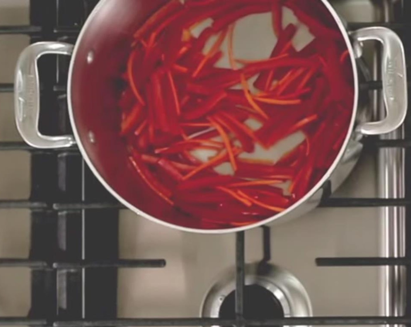 step 2 Add the Carrot (1) and Red Bell Pepper (1) and cook for 5 minutes or until tender-crisp, stirring occasionally.