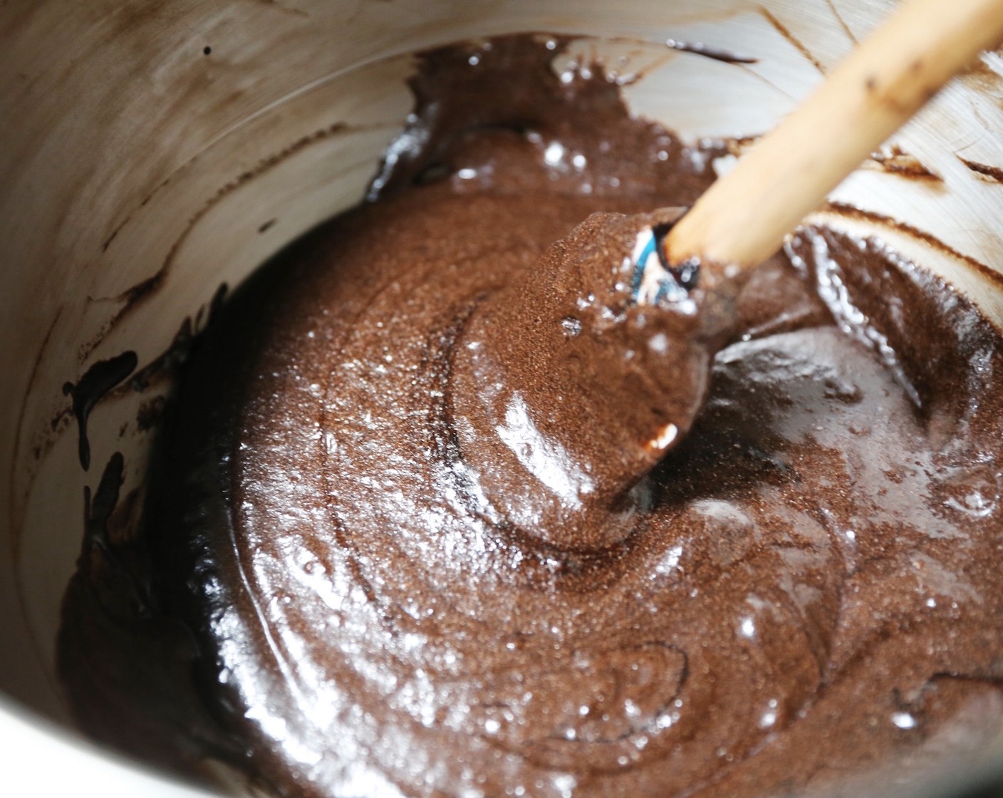 step 6 Gently fold the chocolate mixture into the egg white mixture.