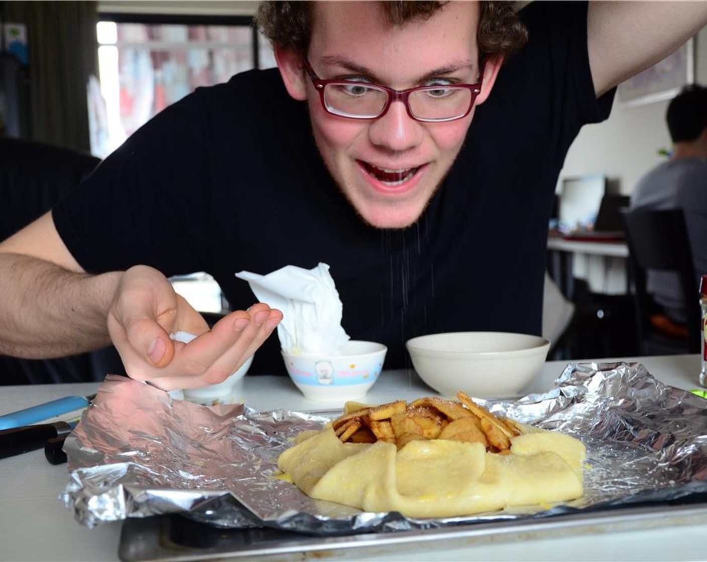 step 9 Sprinkle Granulated Sugar (to taste) on top. Cover with aluminum foil and bake for 30 minutes.