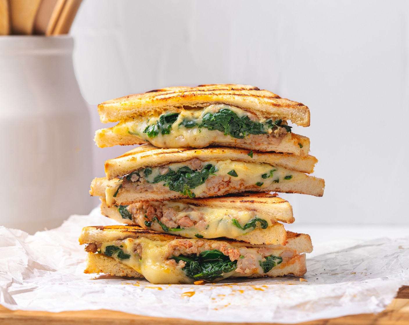 Breakfast Sausage Grilled Cheese