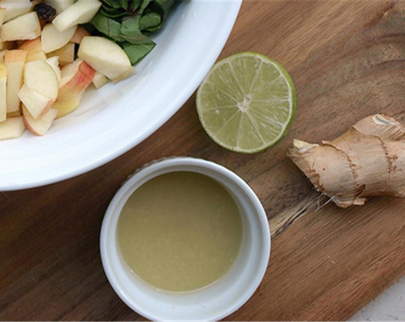 step 1 Juice the Lime (1) into a mixing bowl. Finely grate the Fresh Ginger (1 in) using a micro-plane and add that to the same bowl.