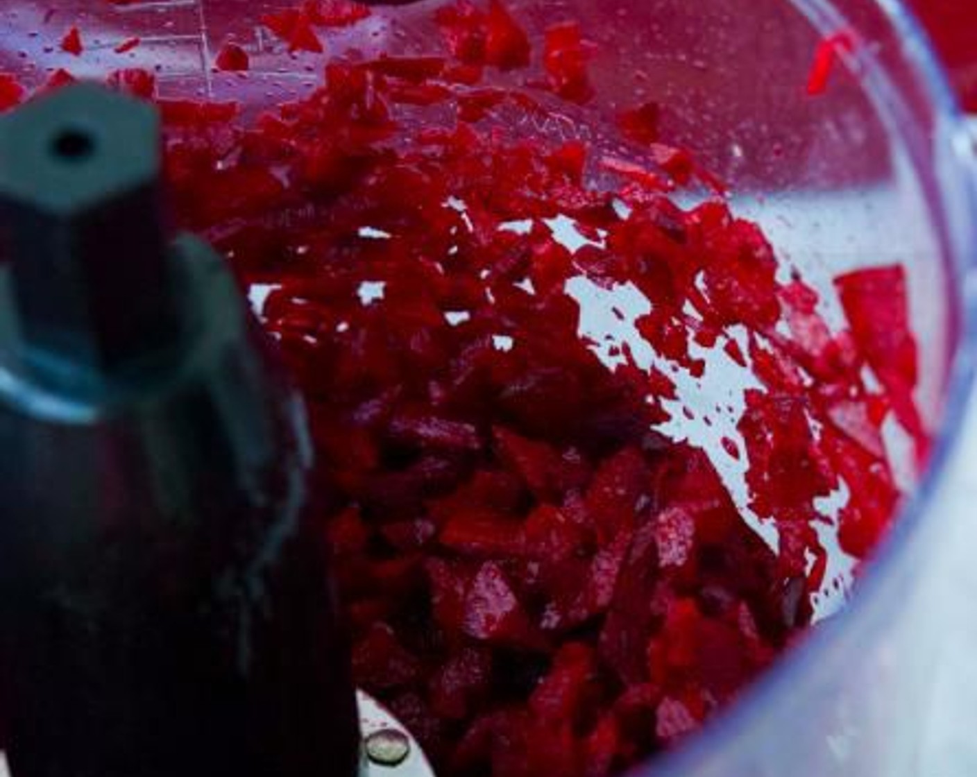 step 9 Wash and peel the Beets (to taste), then place it into a food processor and  pulse until it resembles “rice”