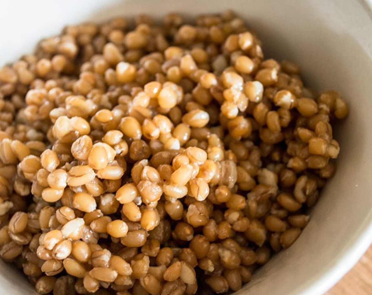 step 1 Add Dry Wheat Berries (1/4 cup) to 1 cup water, bring to a boil then simmer for an hour or until tender, drain and set aside.