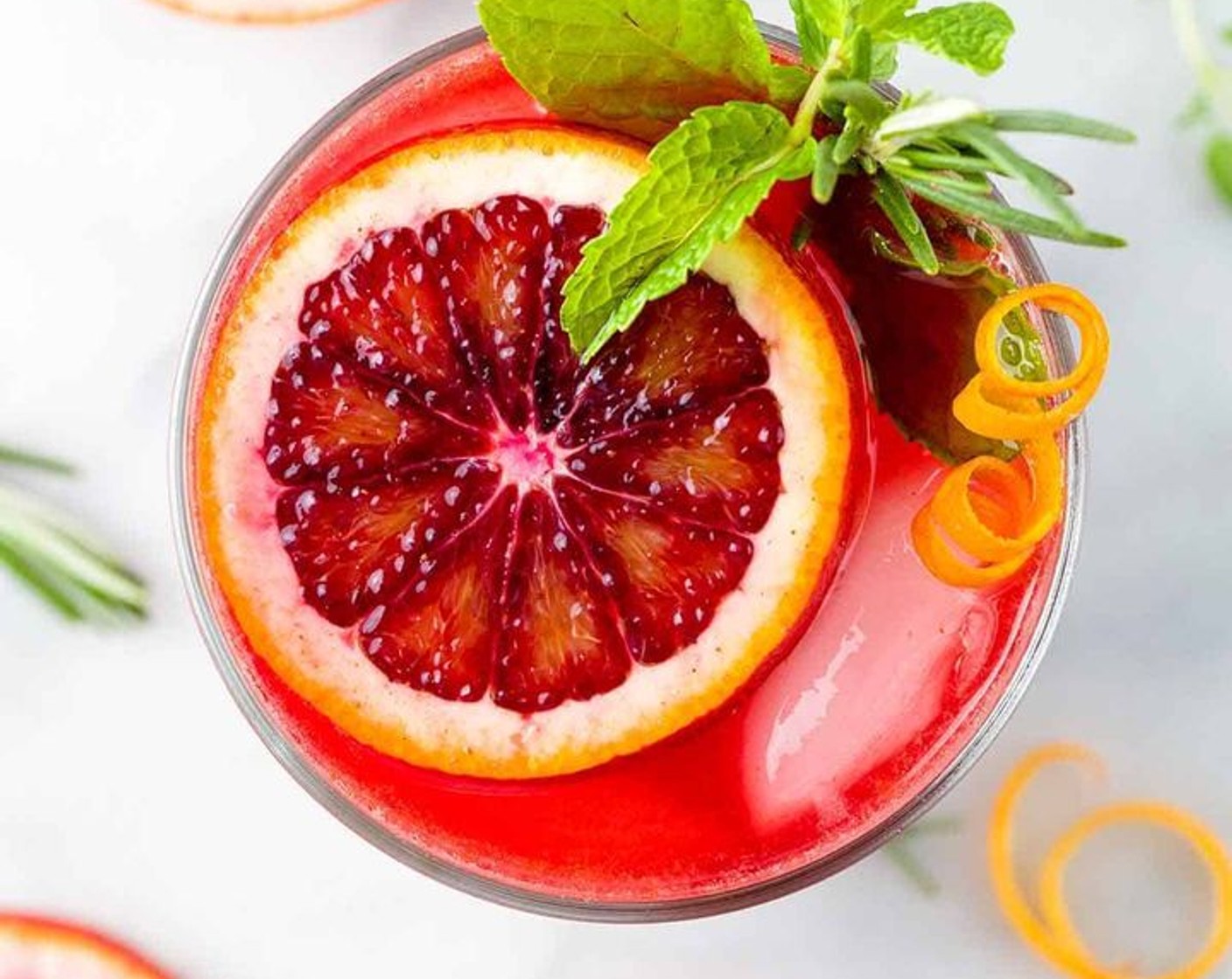 Sparkling Blood Orange Mocktail with Turmeric