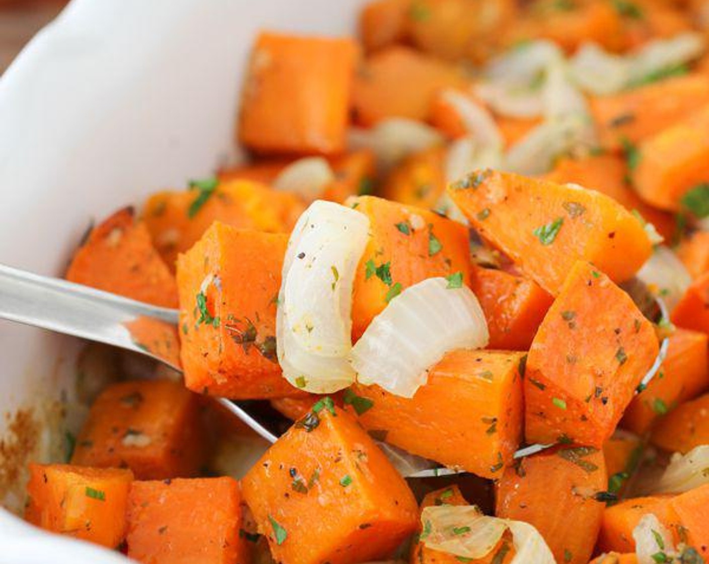 Roasted Sweet Potatoes with Onions