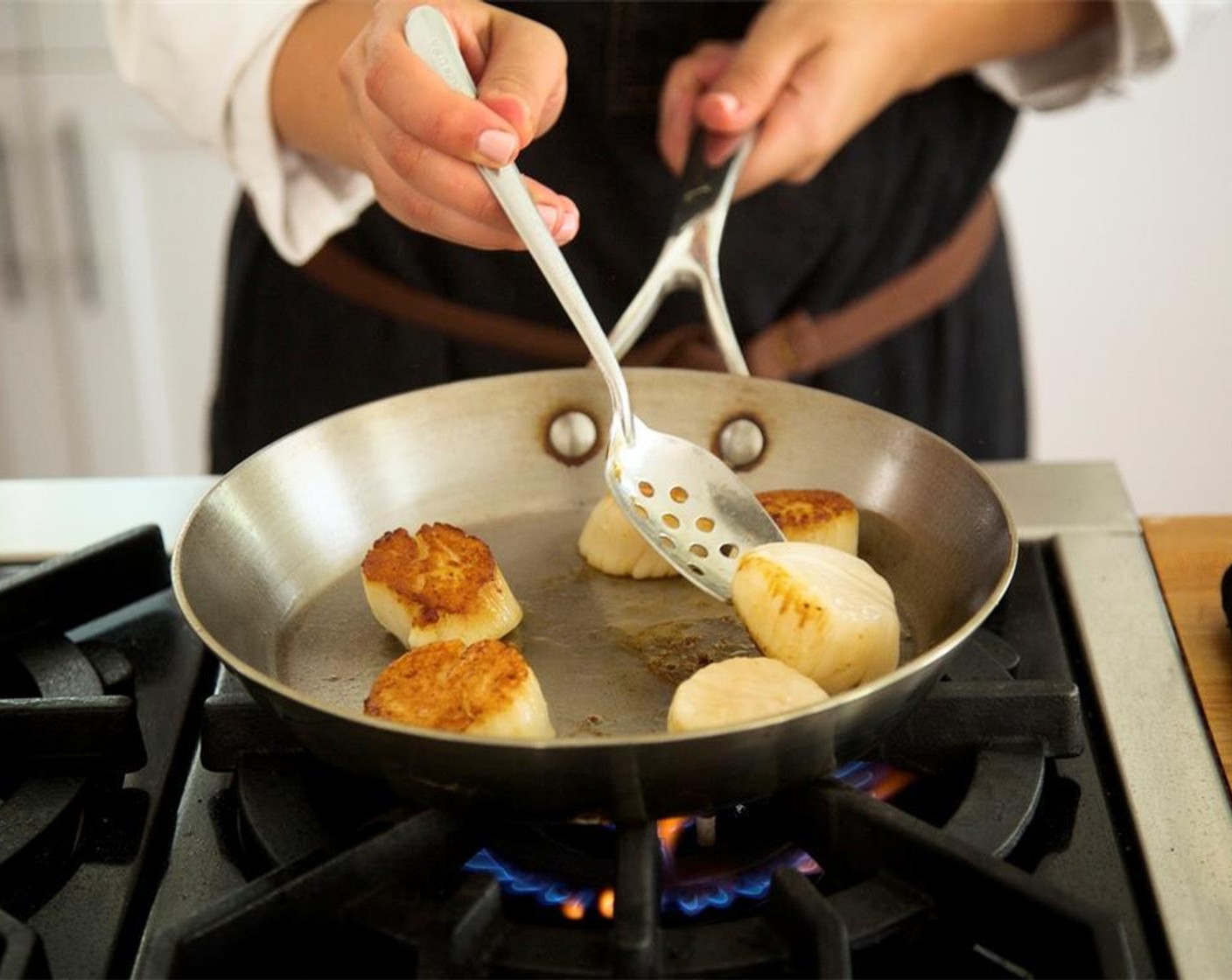 step 13 Cook each scallop two to three minutes on one side undisturbed to create a golden sear.