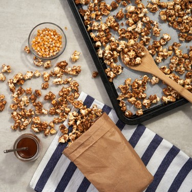 30-Minute Sea Salt Caramel Corn Recipe | SideChef