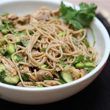 Soba Noodle Chicken Salad & Sesame-Peanut Dressing Recipe | SideChef