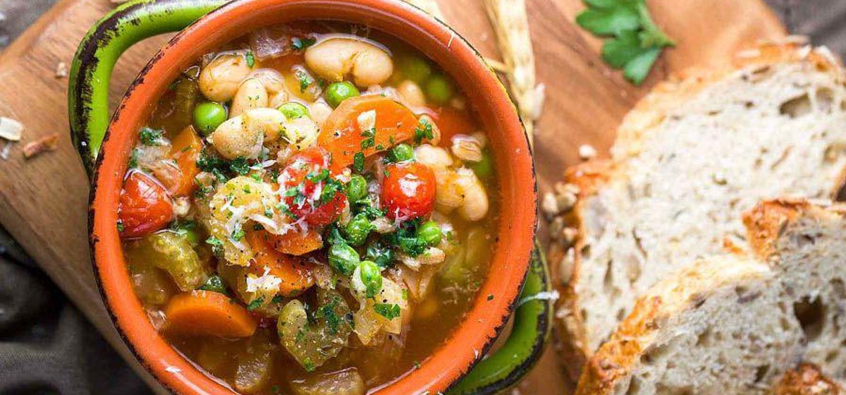 Garden Vegetable Farro Soup Recipe | SideChef