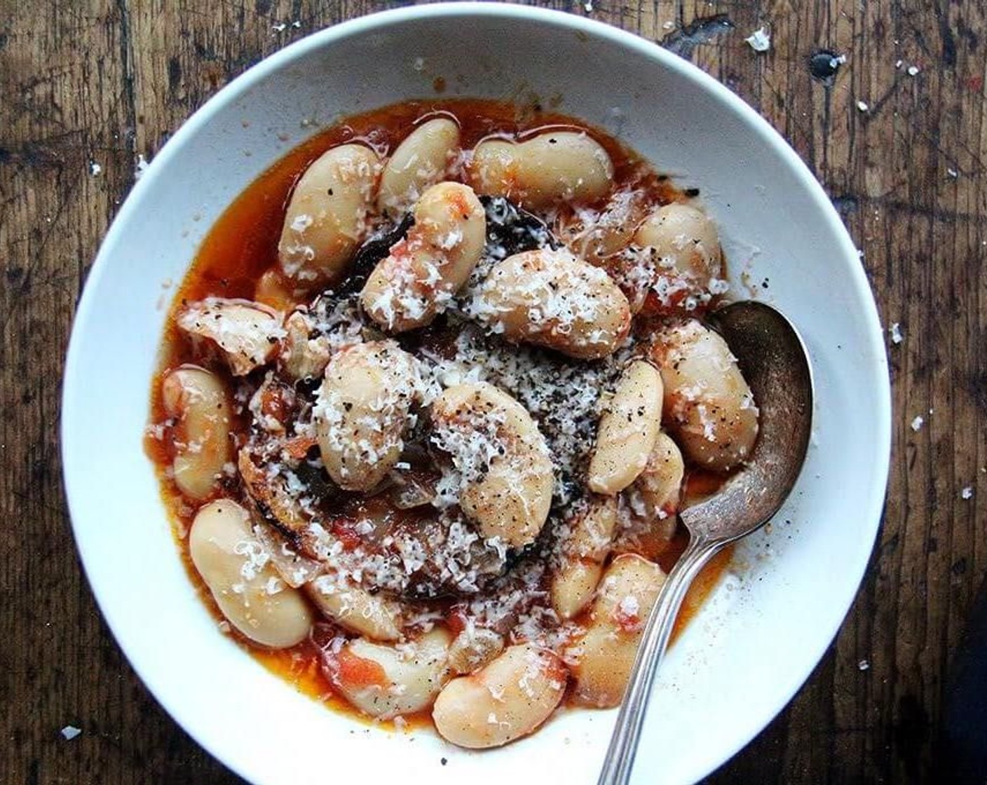 Slow Cooker Gigante Beans with Panecetta and Tomato