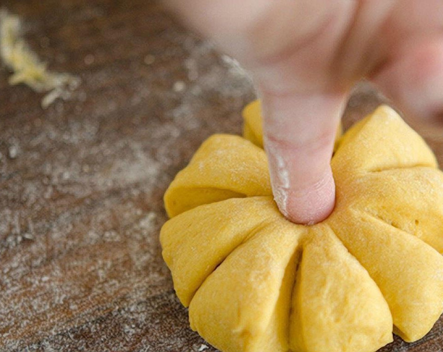 step 14 Poke deeply into the center of pedal with your pinkie.