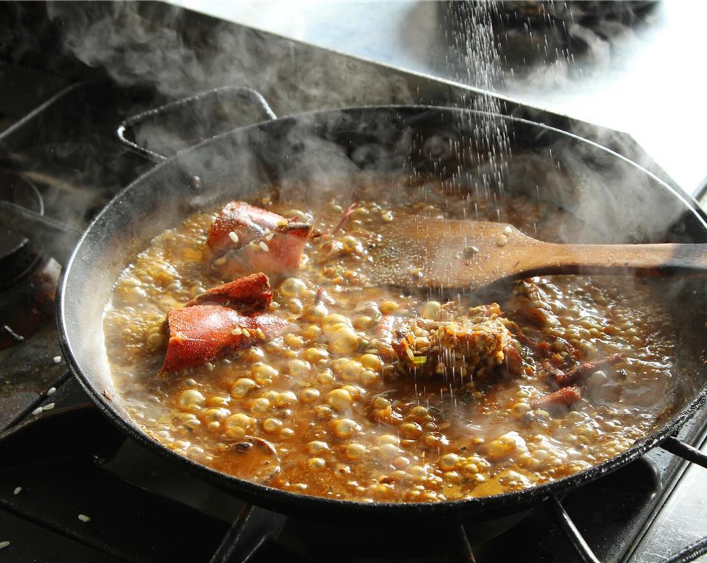 step 19 Keep on adding stock little by little, and cook for another 10 to 15 minutes, over medium heat. Check the seasoning.