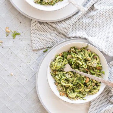 Pesto Noodles with Mushrooms Recipe | SideChef