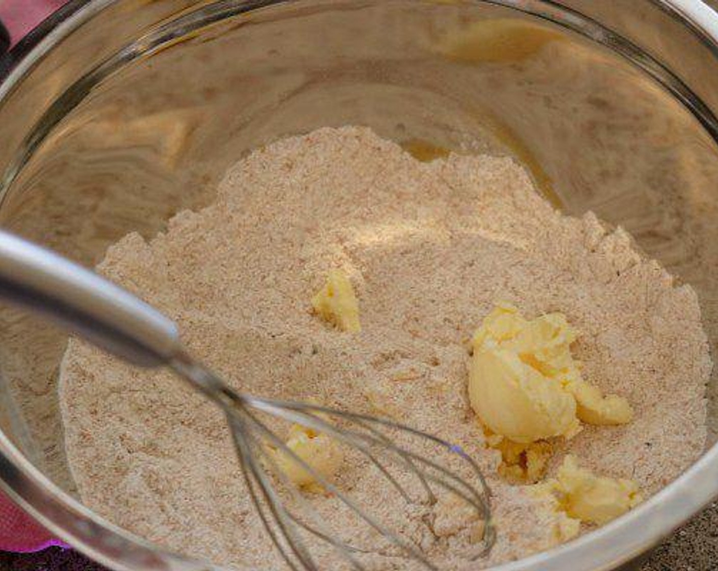 step 2 Whisk together the All-Purpose Flour (4 cups), Salt (1 tsp), Baking Soda (1 tsp), and Granulated Sugar (1 Tbsp) in mixing bowl.