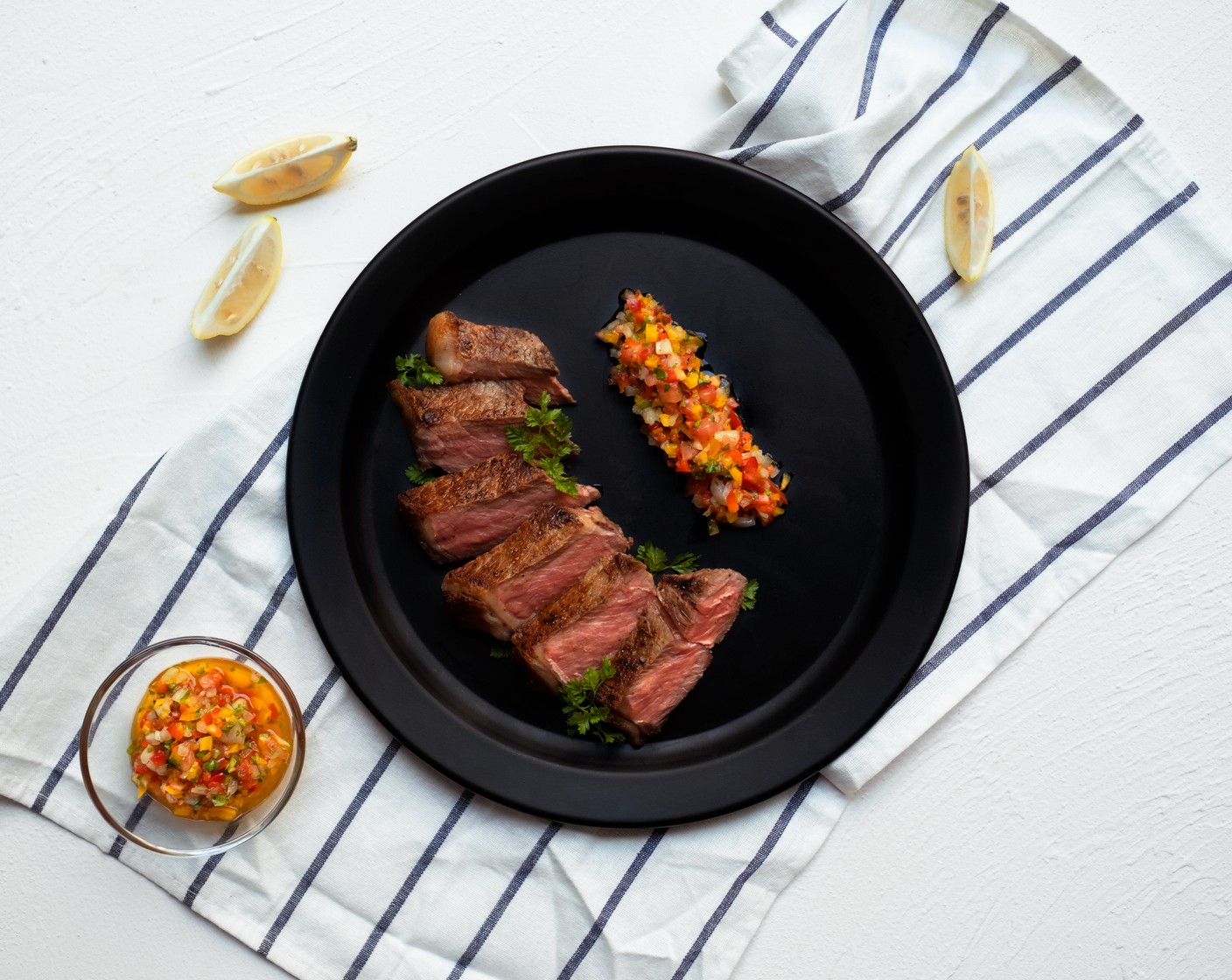 South American-Style Steak with Pepper Salsa