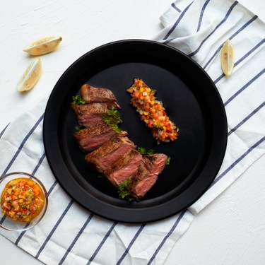 South American-Style Steak with Pepper Salsa Recipe | SideChef