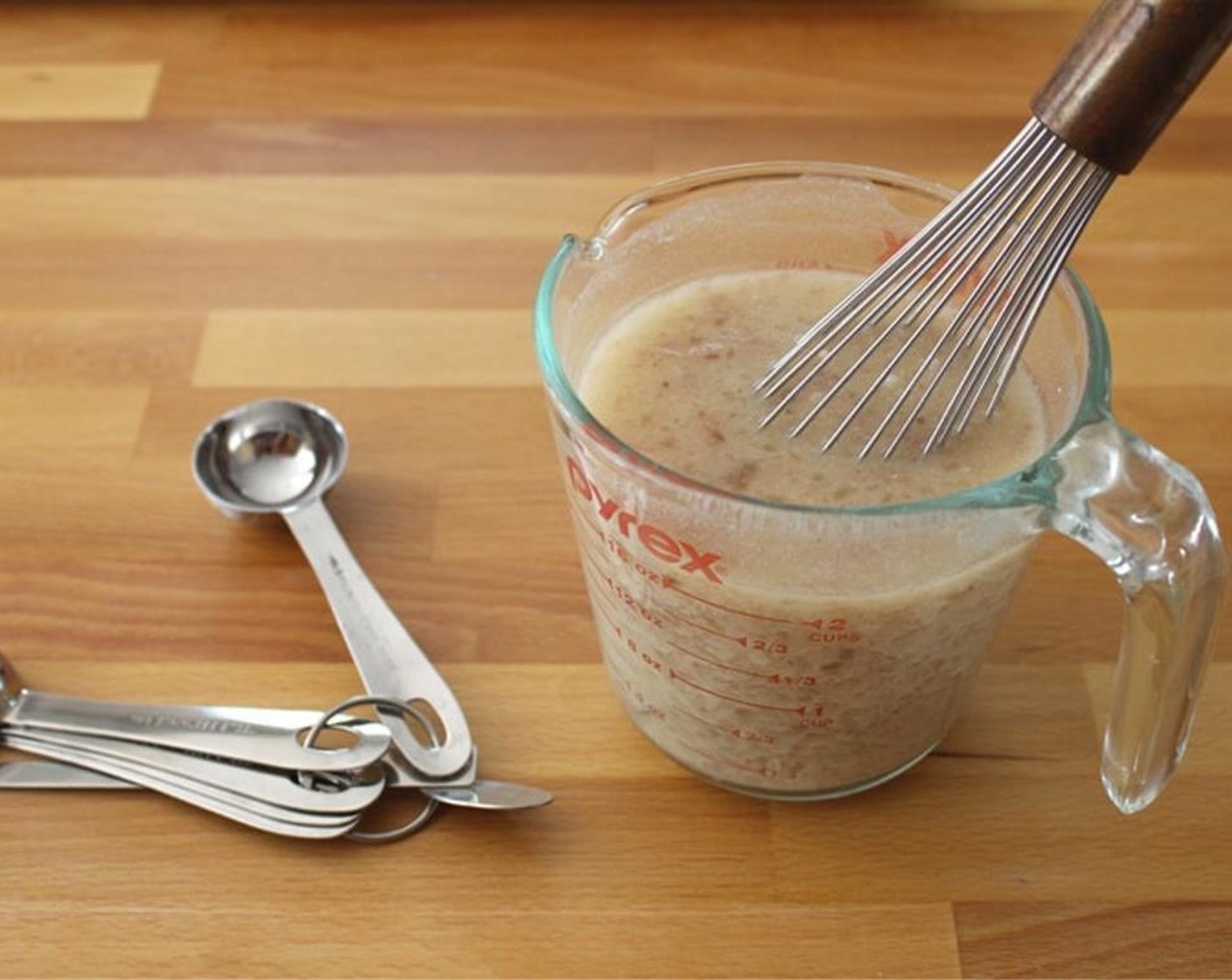 step 6 Whisk Chicken Stock (1 1/2 cups) or pan drippings with All-Purpose Flour (2 Tbsp) and Water (1/2 cup).