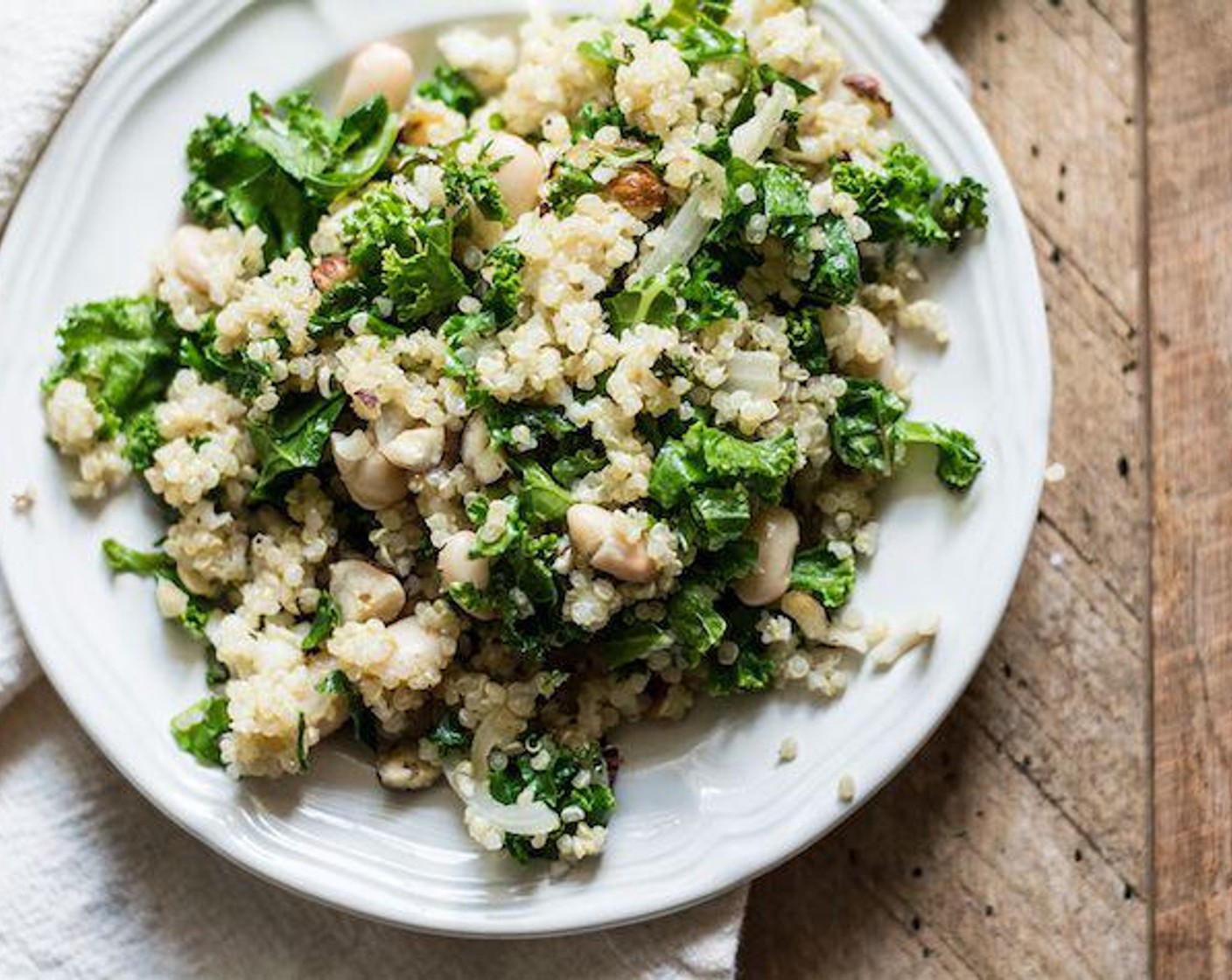 Quinoa White Bean and Kale Salad Recipe SideChef