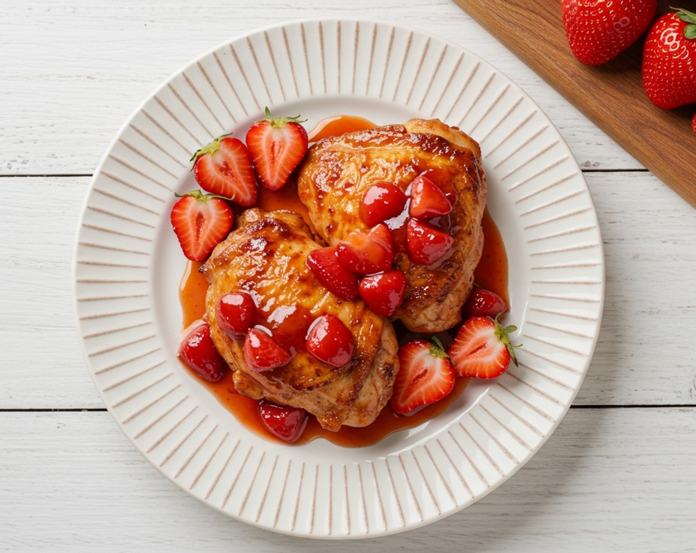 Strawberry BBQ Chicken Thighs