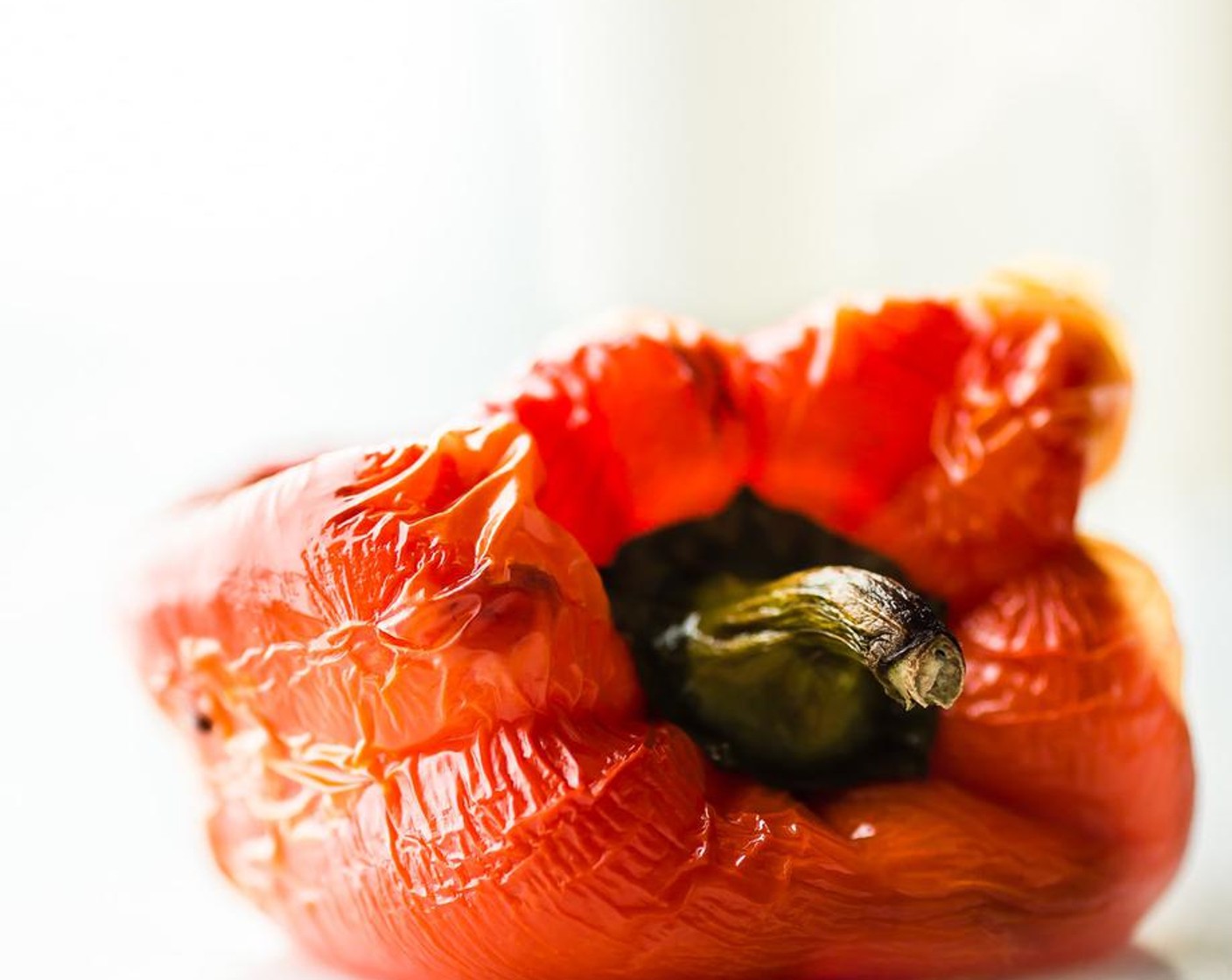 step 2 Time to roast the Red Bell Pepper (1). Place them on a baking sheet and roast 10 minutes, rotating to each side. Broil for the last 2-3 minutes.