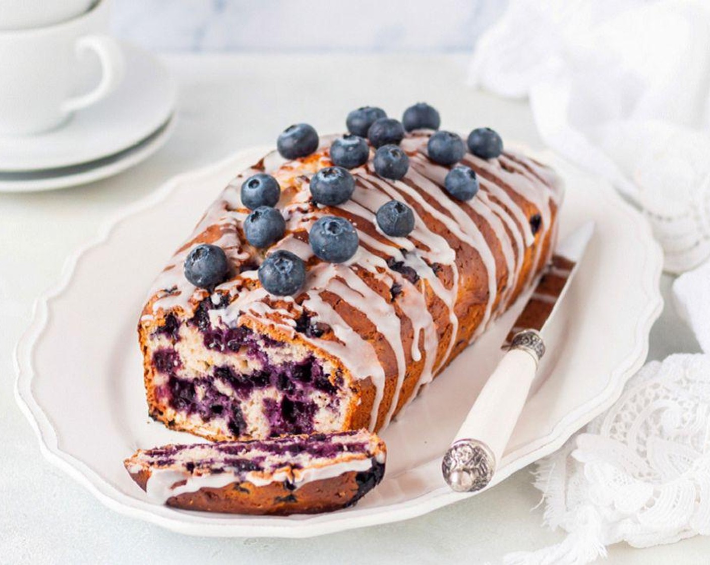 Blueberry and Oat Loaf Cake