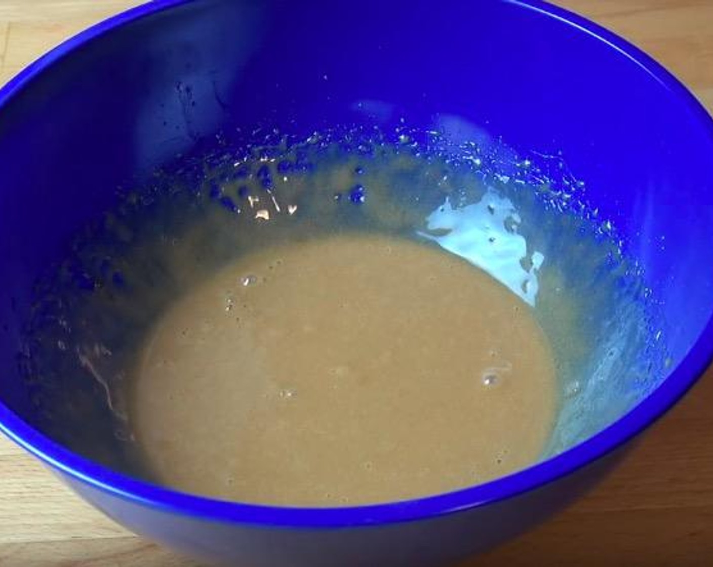 step 1 In a mixing bowl, combine Brown Sugar (1/2 cup), Olive Oil (1/2 cup), Egg (1) and Vanilla Extract (1 tsp). Beat with an electric mixer for five minutes, until thick and creamy.