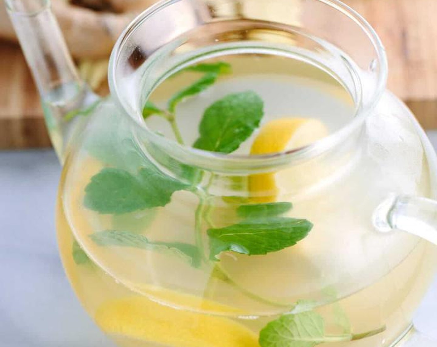 Ginger Root Tea with Lemon and Mint
